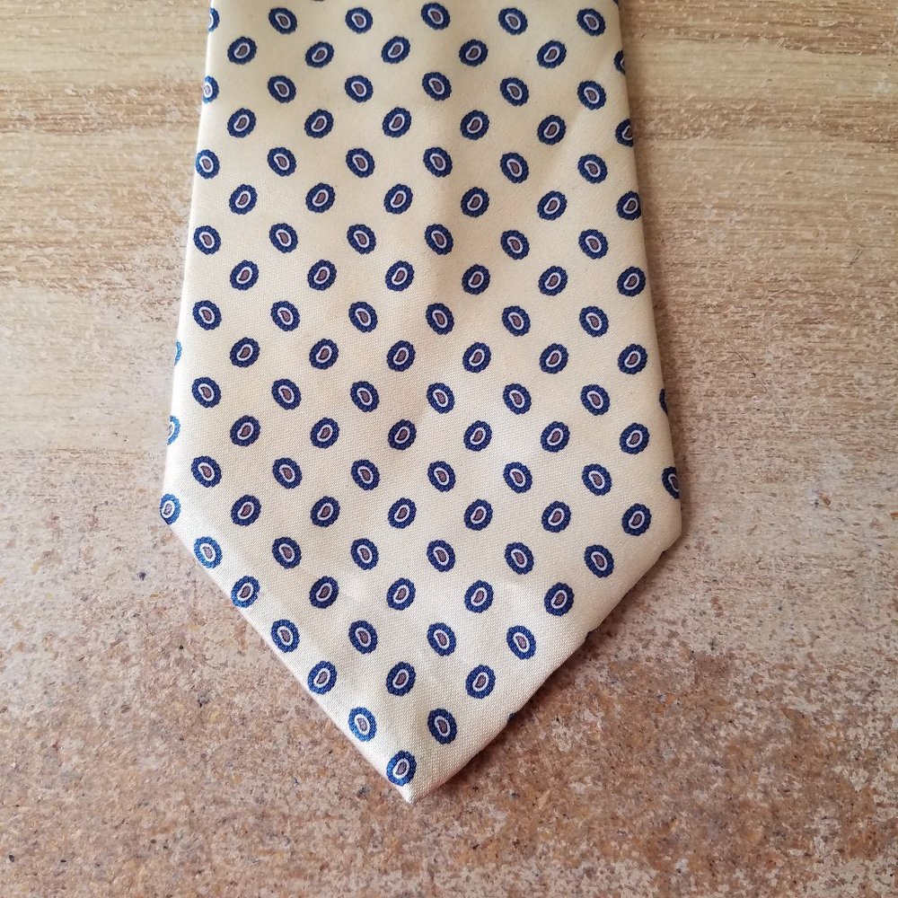 Ketch Neck Tie Yellow and Blue
